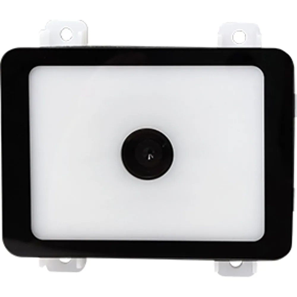 QC-180 embedded QR code reader module for turnstiles, front view of scan window and black frame